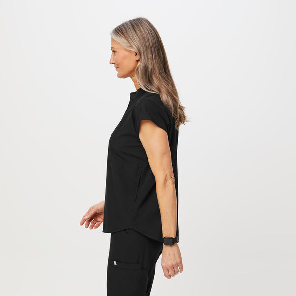 women's Black Rafaela™ FREEx™ - Oversized Scrub Top