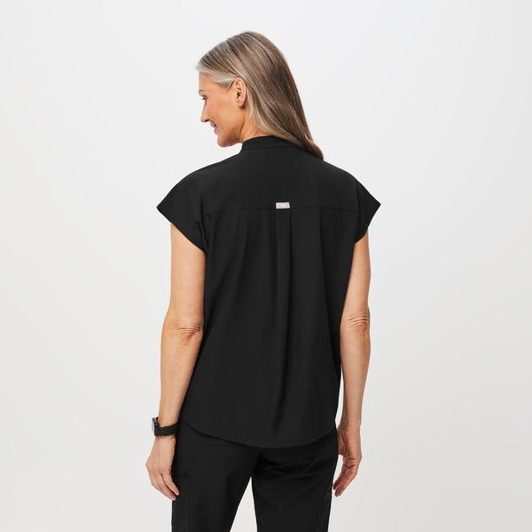 women's Black Rafaela™ FREEx™ - Oversized Scrub Top