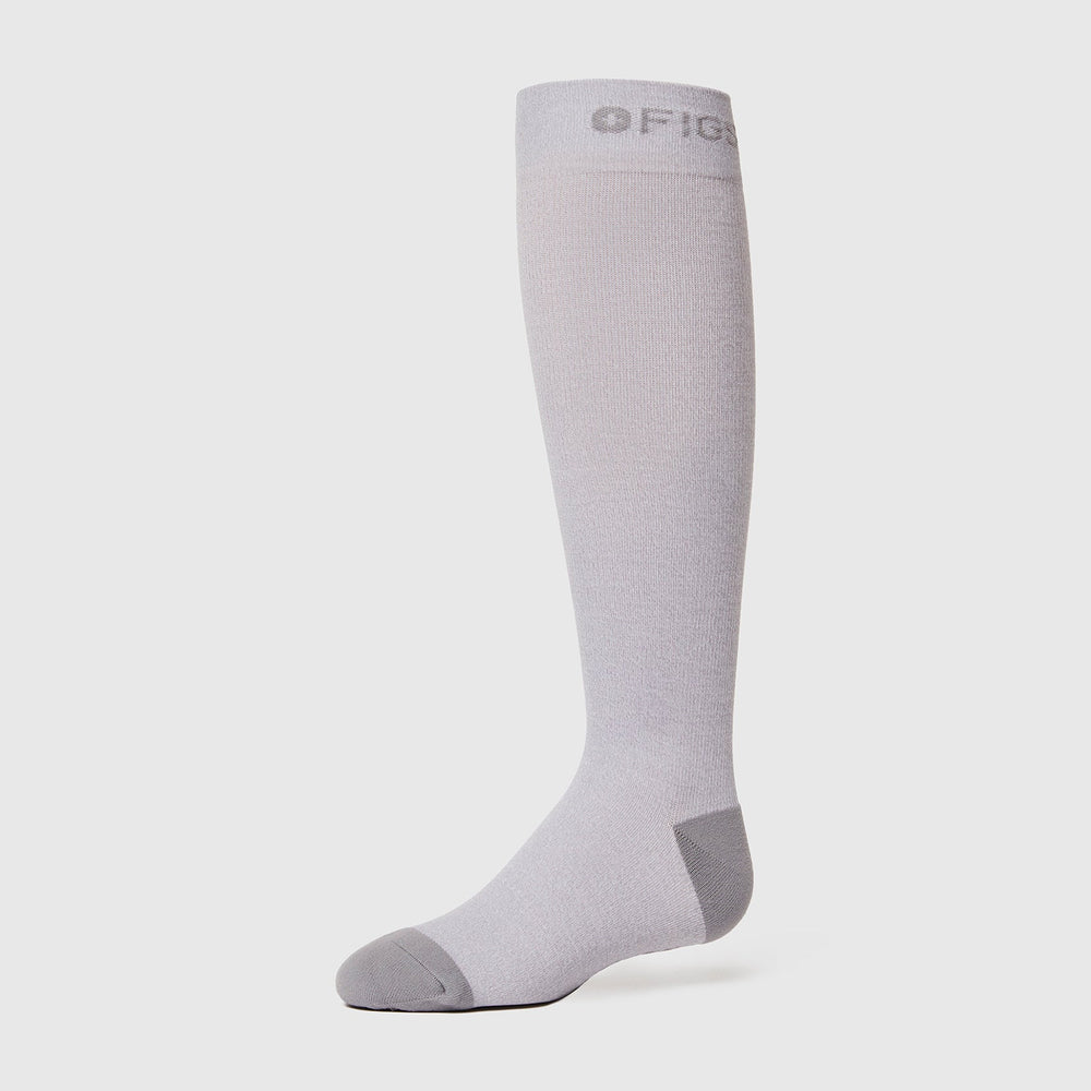 Women's Grey Solid Compression Socks