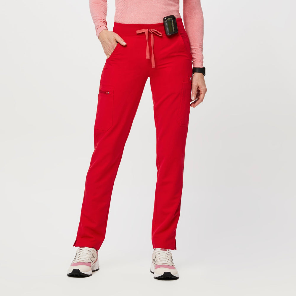 women's Pop Red Yola™  - Tall Skinny Scrub Pants 2.0