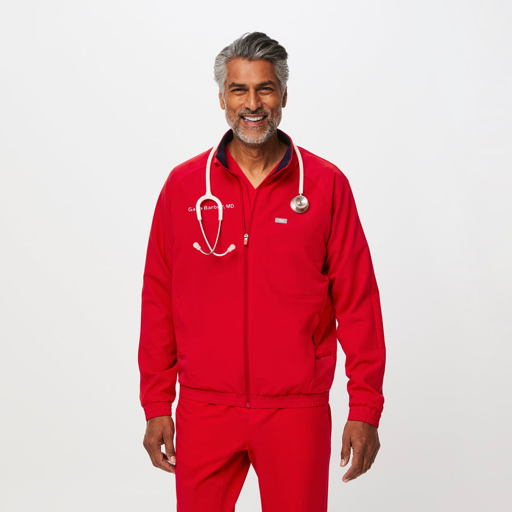 men's Pop Red Cobaki - Performance Scrub Jacket