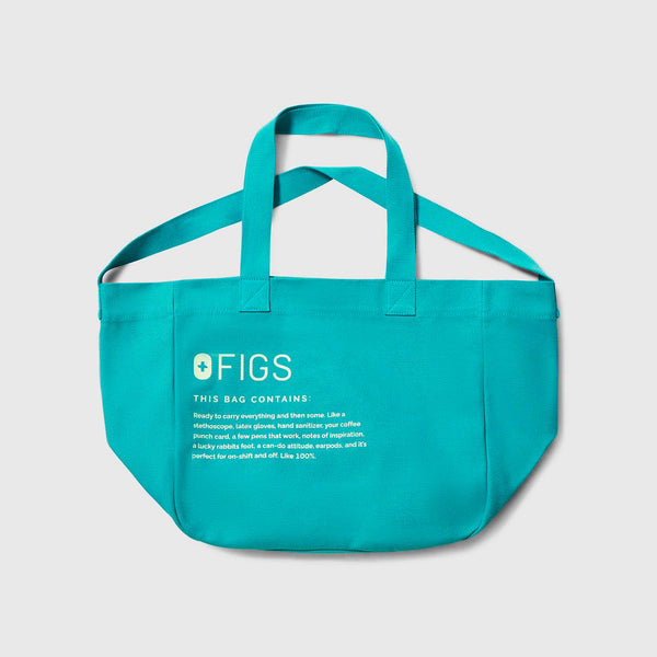 Teal Canvas Tote