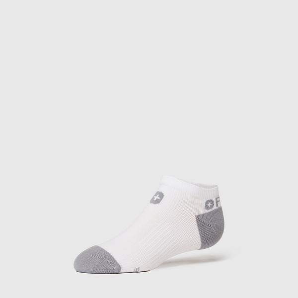 Women's White Solid Ankle Socks