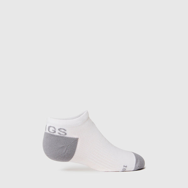 Women's White Solid Ankle Socks