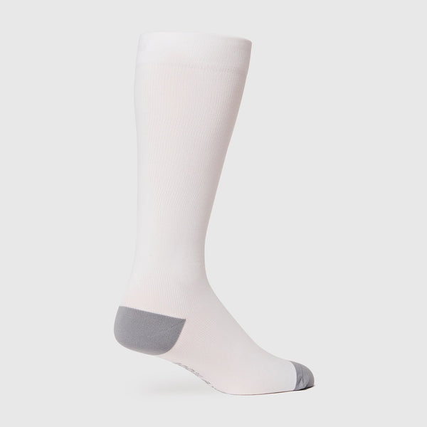 Men's White Solid  - Compression Socks