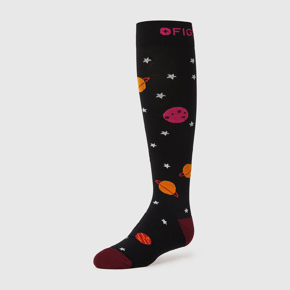 women's Black Night Shift - Compression Socks