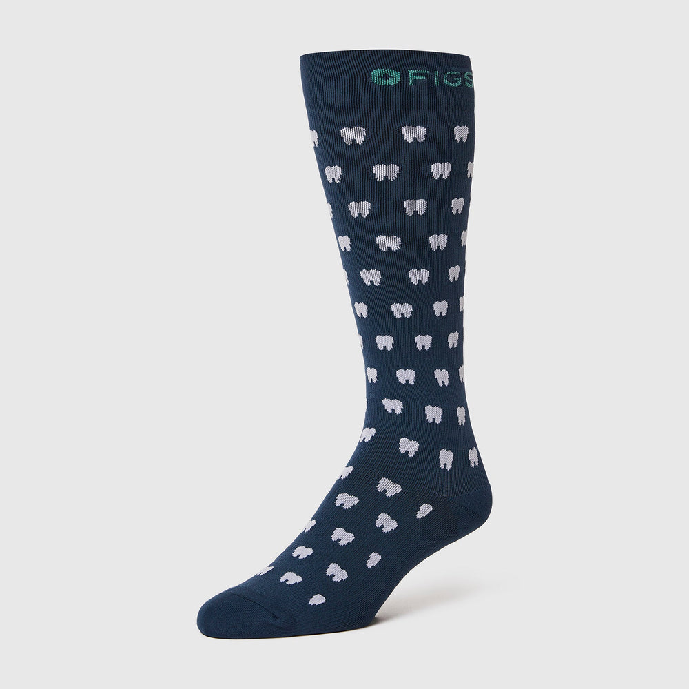 men's Navy Mini Molar You Know The Drill - Compression Socks