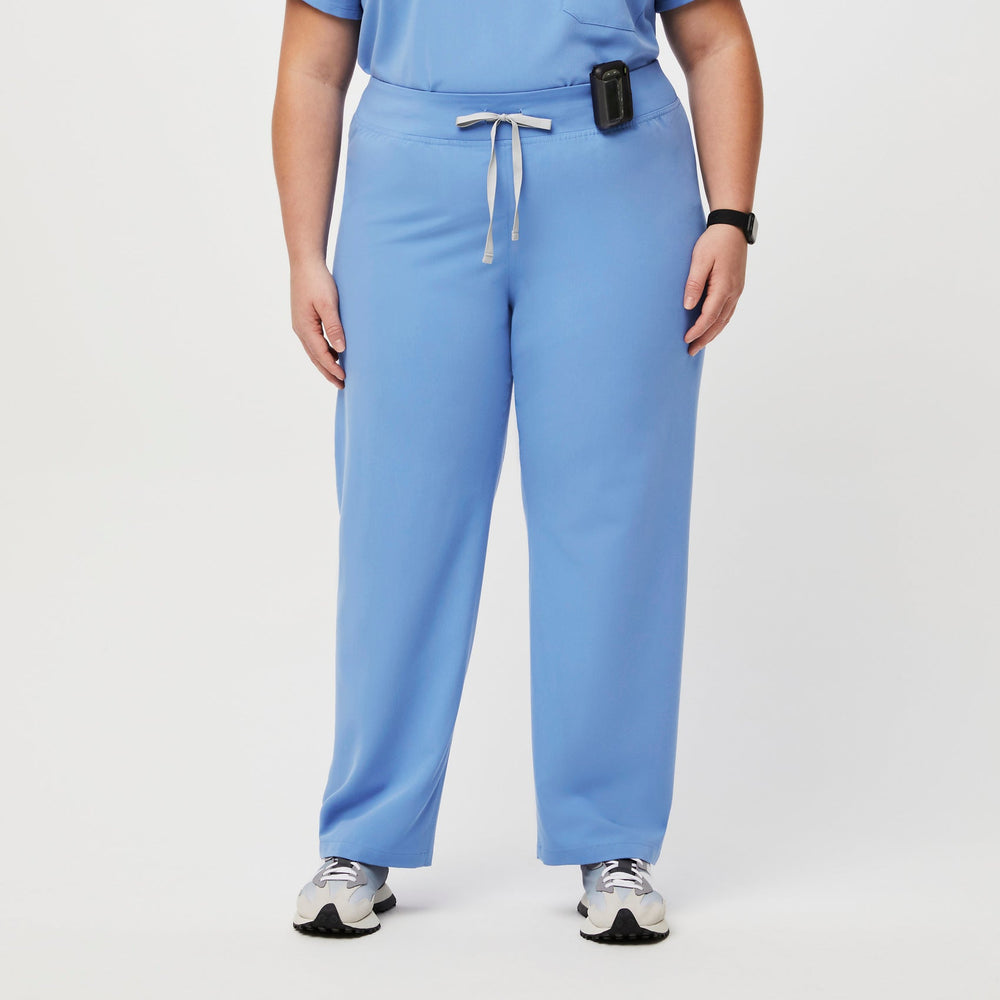 women's Ceil Blue High Waisted Livingston™ - Tall Basic Scrub Pants (3XL - 6XL)