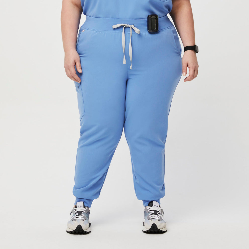 women's Ceil Blue Zamora™- Petite Jogger Scrub Pants (3XL - 6XL)