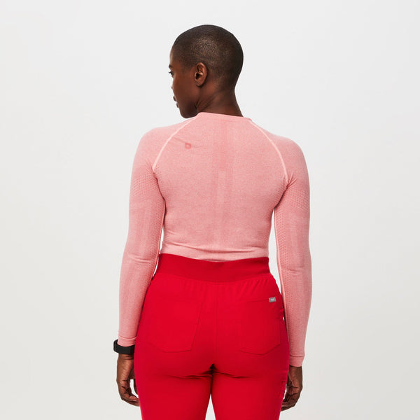 women's Heather Pop Red Salta Seamless - Longsleeve Underscrub