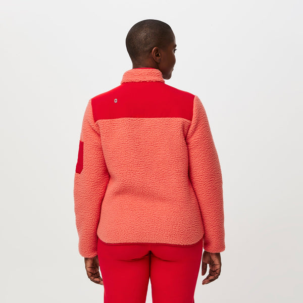 women's Pop Red/ Coral On-Shift™  - Sherpa Jacket