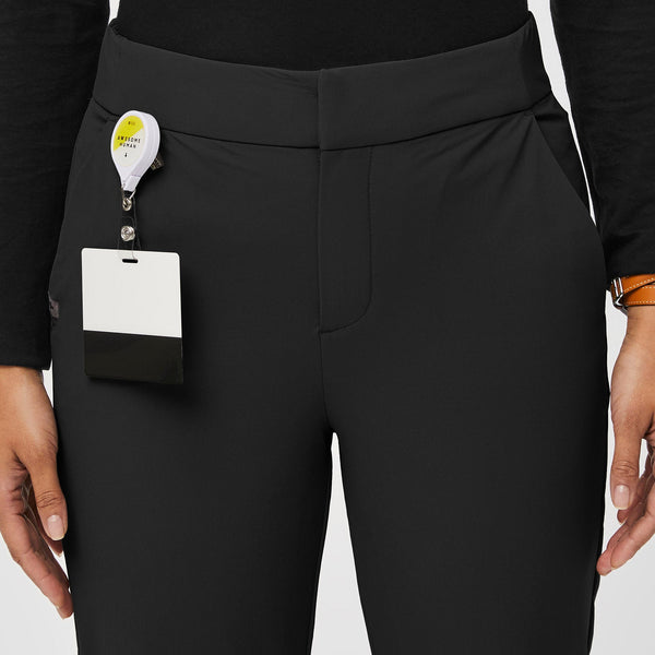 women's Black FIGSPRO™ Skinny Zip Fly - Petite Trouser