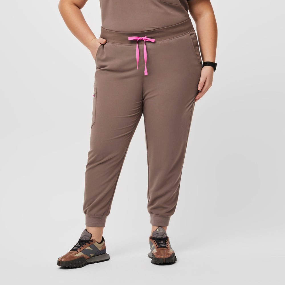 women's Smokey Taupe Zamora™ - Jogger Scrub Pants (3XL - 6XL)