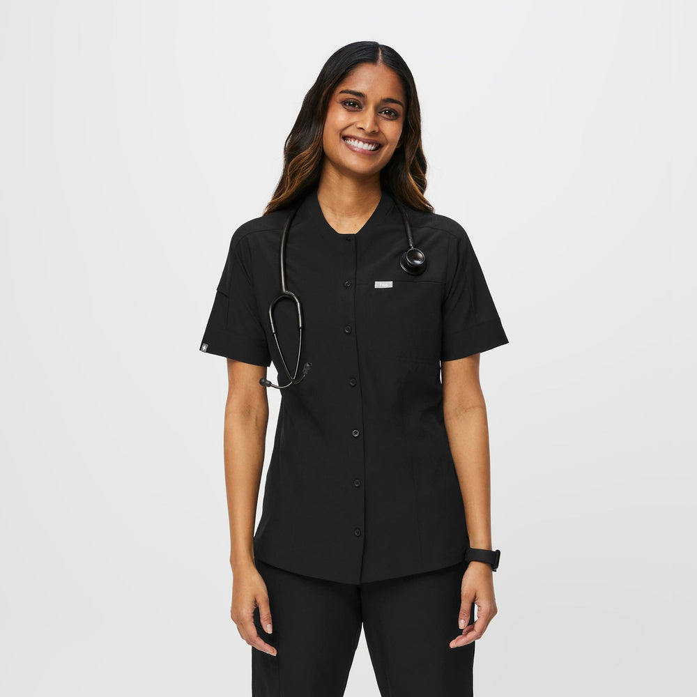 women's Black Mena FREEx™ - Scrub Top