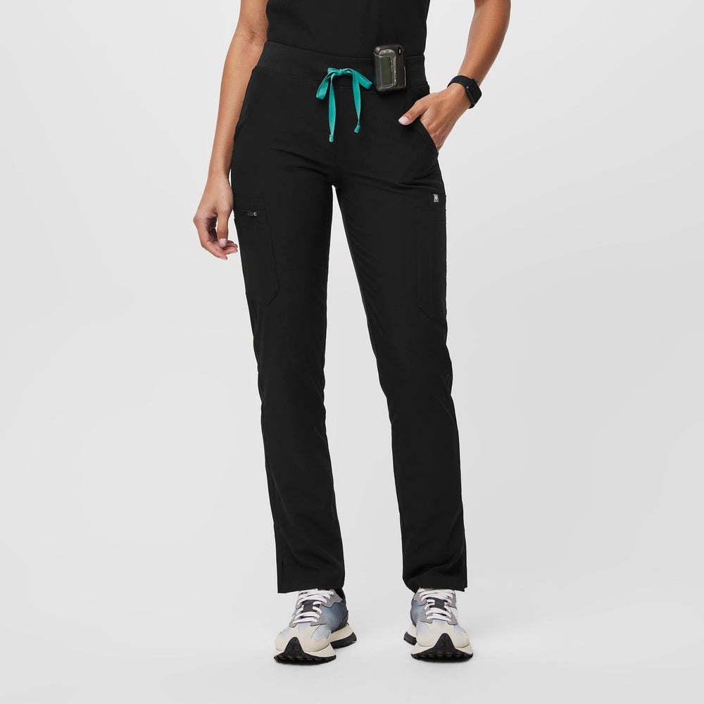 women's Black FREEx™ Lined Yola™ - Skinny Scrub Pants 2.0