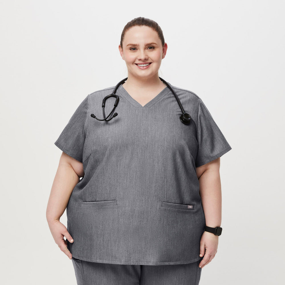 women's Graphite Casma™- Three-Pocket Scrub Top (3XL - 6XL)