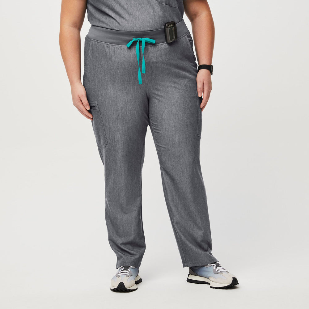 women's Graphite High Waisted Yola™ - Petite Skinny Scrub Pants (3XL - 6XL)