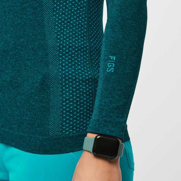 women's Dark Teal Salta Seamless - Longsleeve Underscrub