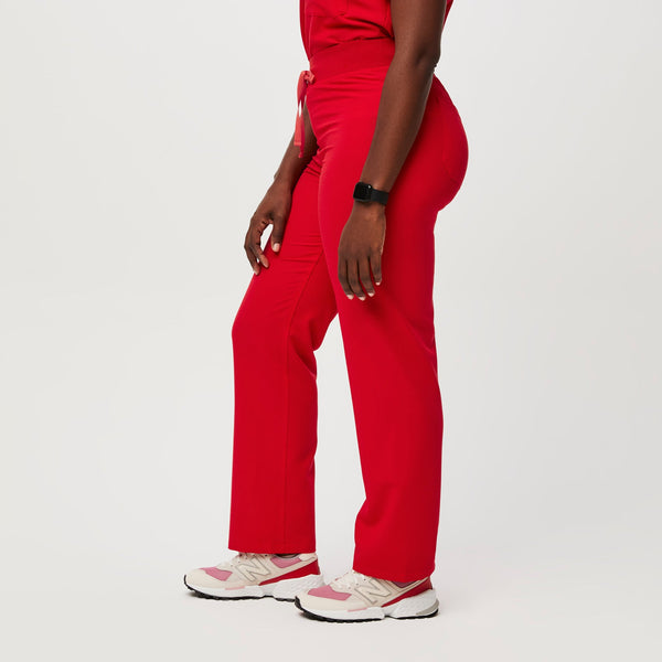 women's Pop Red High Waisted Livingston™ - Tall Basic Scrub Pants (3XL - 6XL)