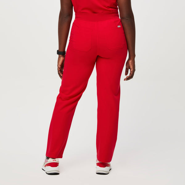 women's Pop Red High Waisted Livingston™ - Tall Basic Scrub Pants (3XL - 6XL)