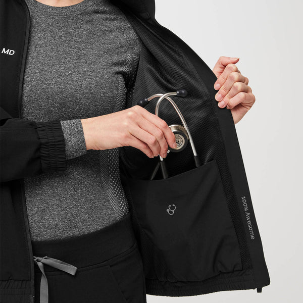 women's Black Sydney - Scrub Jacket