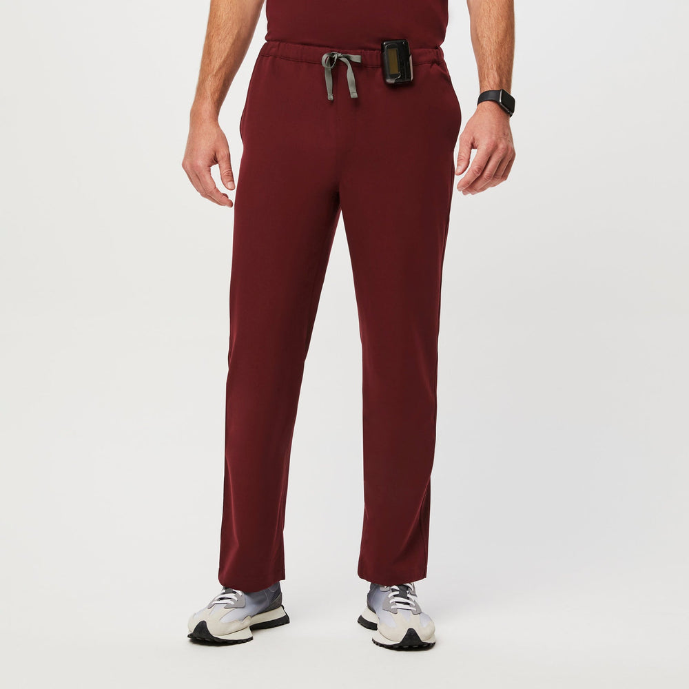 men's Burgundy Pisco™- Short Basic Scrub Pants (3XL - 6XL)