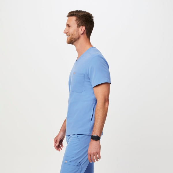 Men's Ceil Blue Chisec™ - Three-Pocket Scrub Top