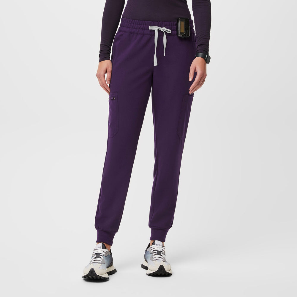 women's Purple Jam Uman Relaxed - Petite Jogger Scrub Pants