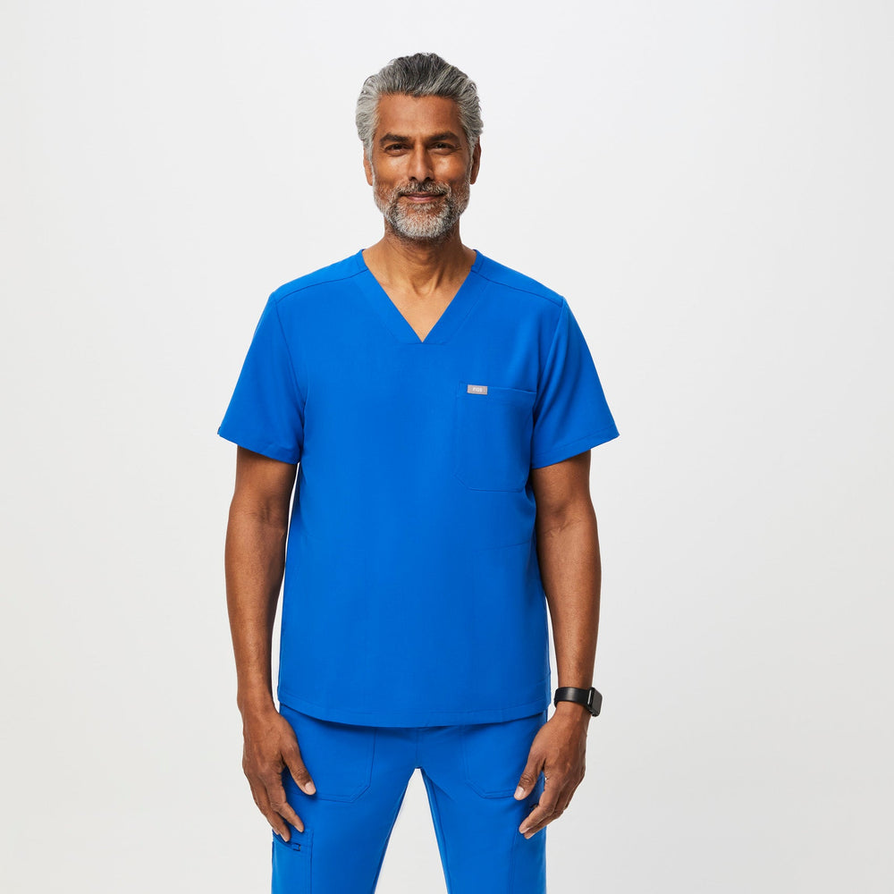 Men's Royal Blue Chisec™ - Three-Pocket Scrub Top