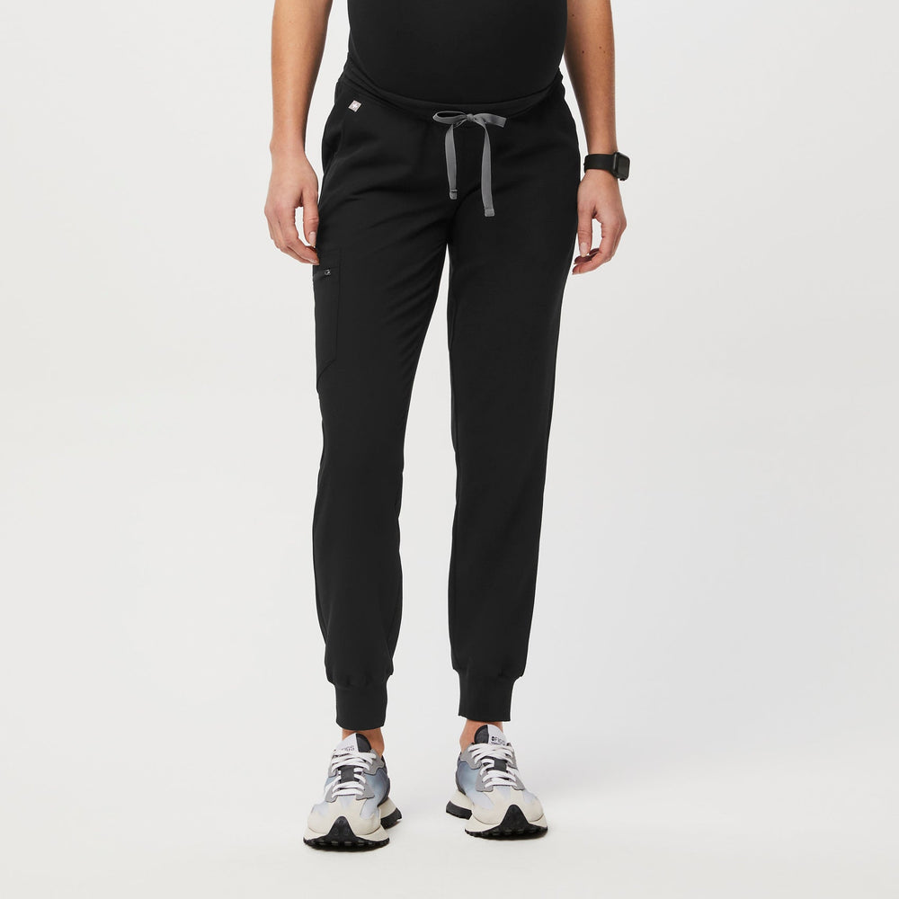 women's Black Zamora™ Maternity - Tall Jogger Scrub Pants