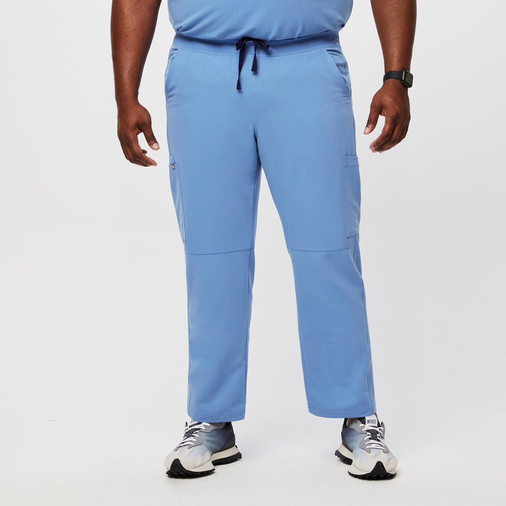 men's Ceil Blue Axim™ - Short Cargo Scrub Pants (3XL - 6XL)