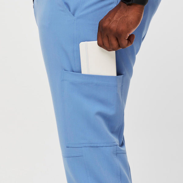 men's Ceil Blue Axim™ - Short Cargo Scrub Pants (3XL - 6XL)