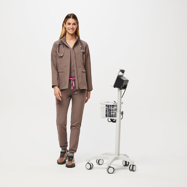 Women's Smokey Taupe Page - Scrub Jacket