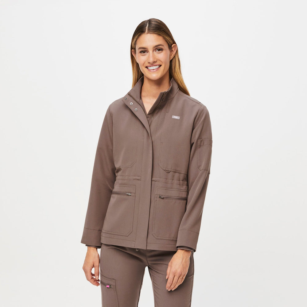 Women's Smokey Taupe Page - Scrub Jacket