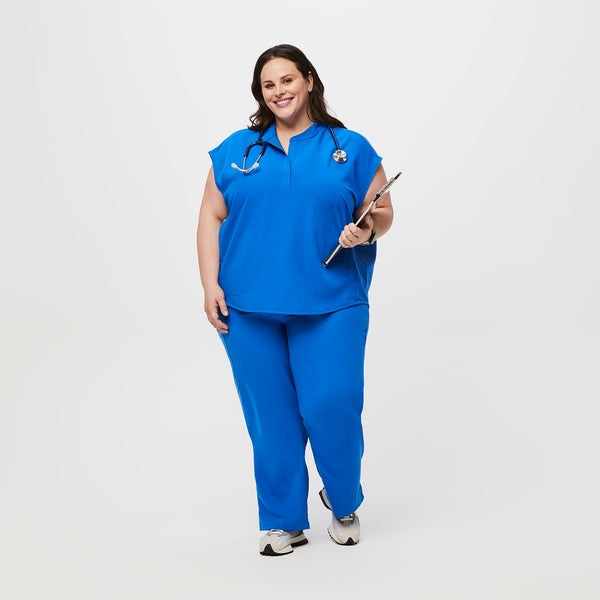 women's Royal Blue Rafaela™ - Oversized  Scrub Top (3XL - 6XL)