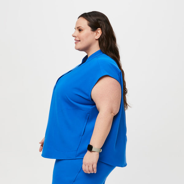 women's Royal Blue Rafaela™ - Oversized  Scrub Top (3XL - 6XL)