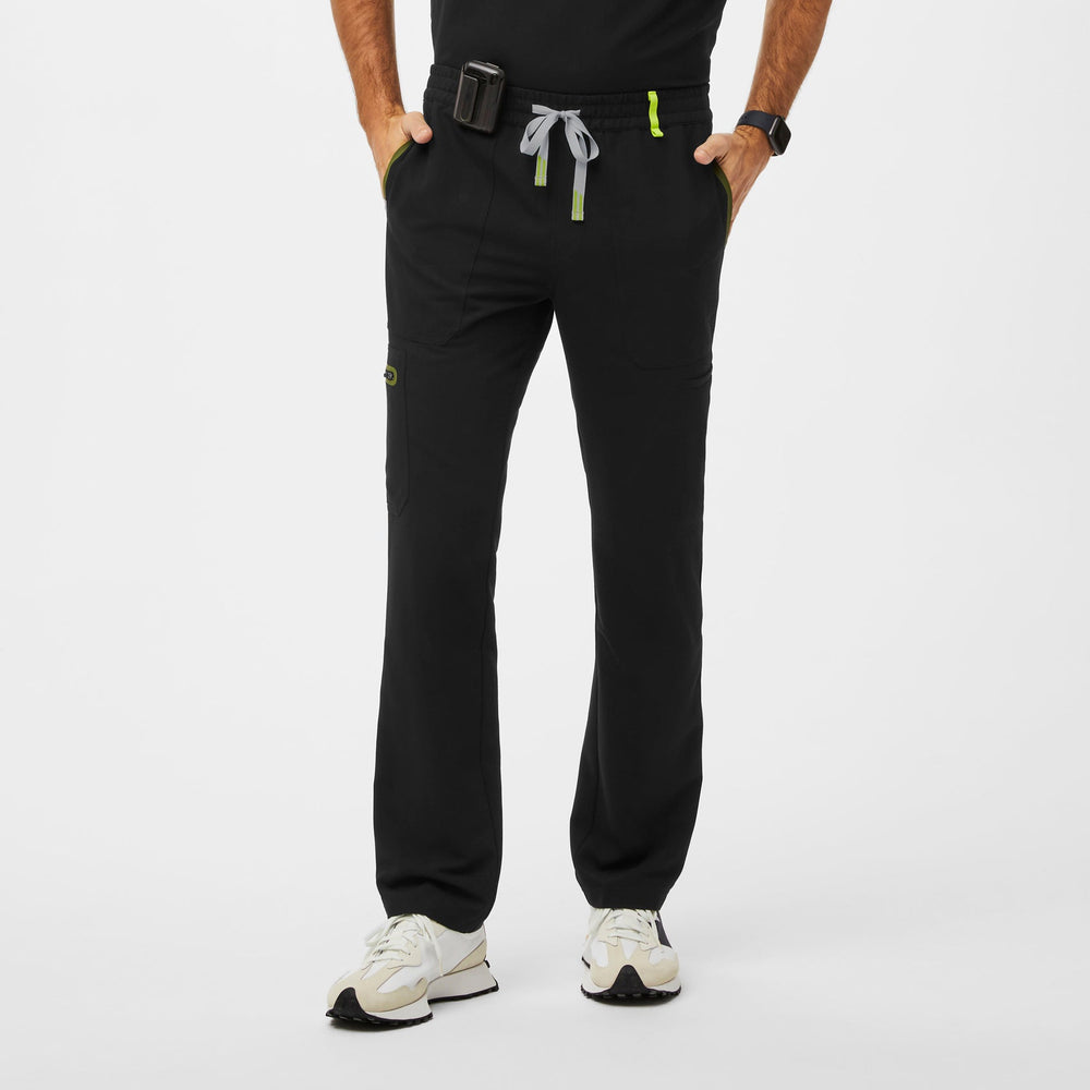 men's Black Performance Apac - Contrast Scrub Pants