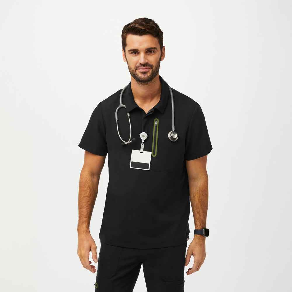 men's Black Performance Dothan - Classic ScrubPolo™