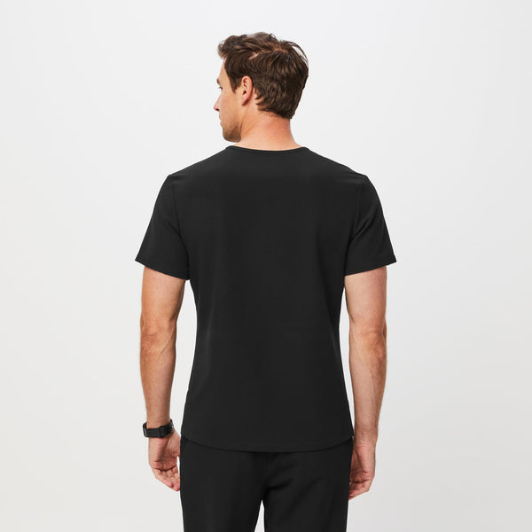 men's Black Slim Leon™ - Three-Pocket Scrub Top