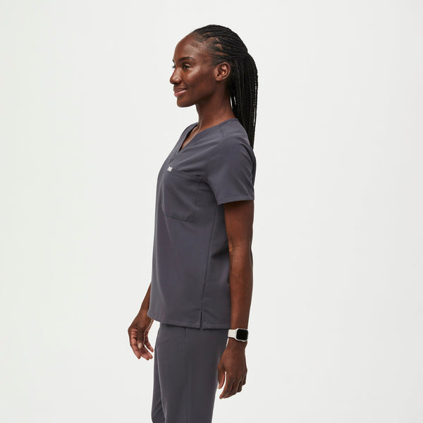 women's Charcoal Catarina™ - One-Pocket Scrub Top