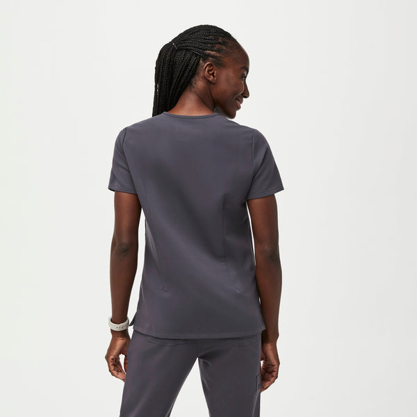 women's Charcoal Catarina™ - One-Pocket Scrub Top