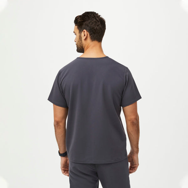 Men's Charcoal Leon™ - Three-Pocket Scrub Top