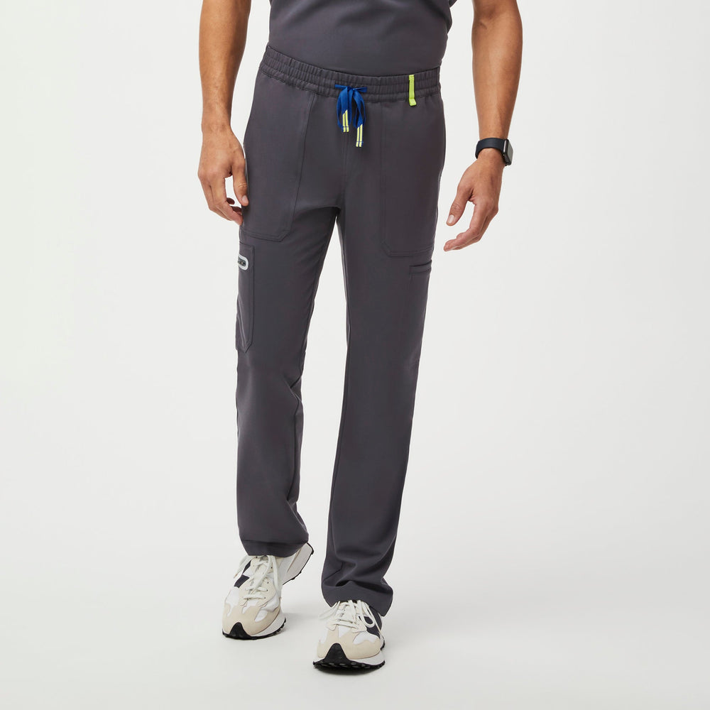 men's Charcoal Performance Apac - Contrast Scrub Pants