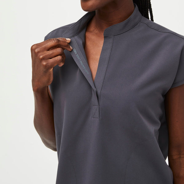 women's Charcoal Rafaela™ - Oversized Scrub Top