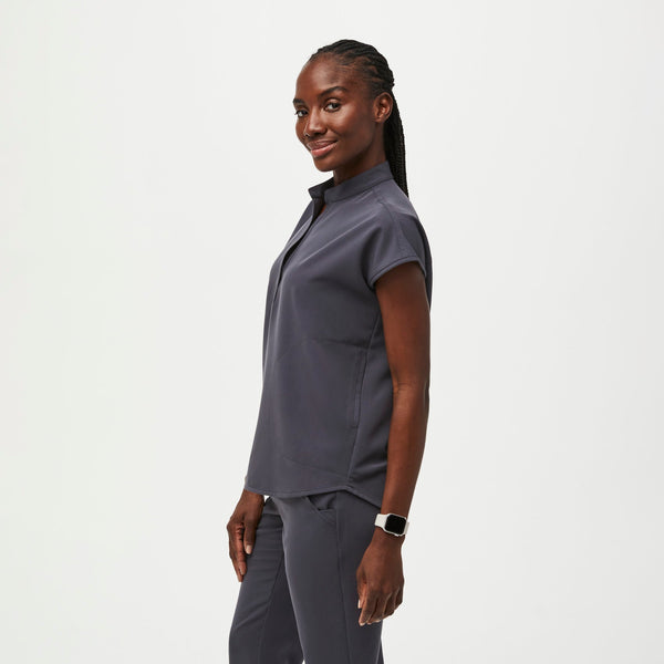 women's Charcoal Rafaela™ - Oversized Scrub Top