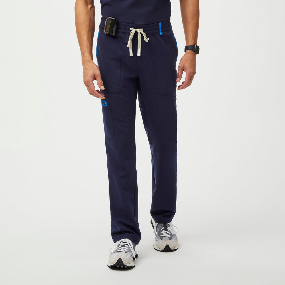 men's Navy Performance Apac - Short Contrast Scrub Pants