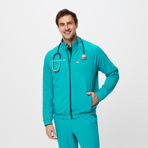 men's Teal Cobaki - Performance Scrub Jacket