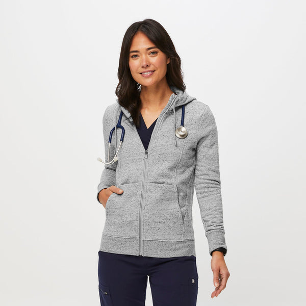 women's Heather Grey On-Shift™ Full Zip - Hoodie