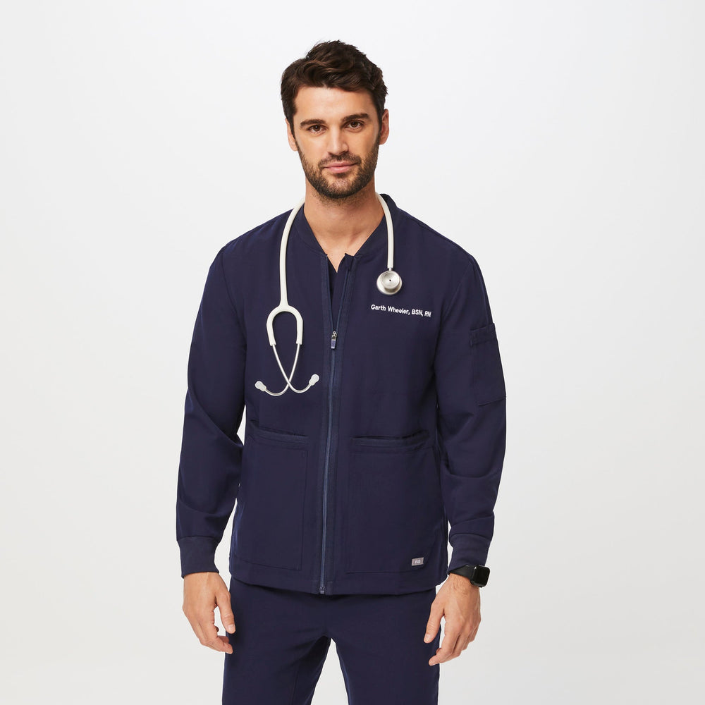 Men's Navy Zapote - Scrub Jacket