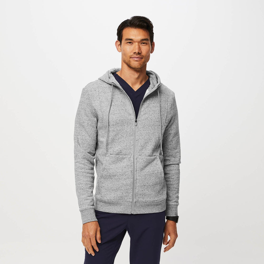 men's Heather Grey On-Shift™ Full Zip - Hoodie